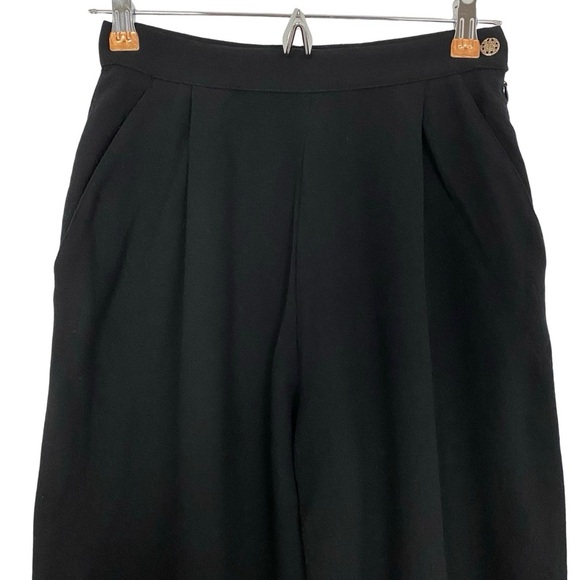 Fendi Black Trouser Dress Pants Women XS Vintage 80s 90s Slacks Wide Leg Tapered - Picture 4 of 11